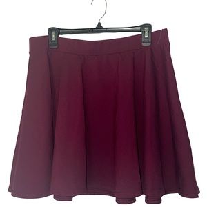 NWOT Lauren Conrad Burgundy Skirt
